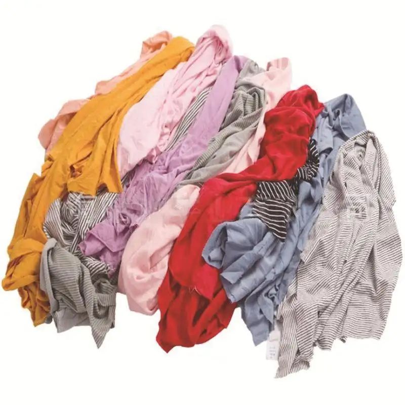 リサイクル混合色綿100% Tシャツ工業用ワイピングラグ中古服綿クリーニングクロスラグ