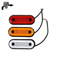 Feux de position latéraux de remorque, réflecteurs 12V 24V, feux de gabarit LED pour camion, bus, fourgonnette, camping-car, lumière de position latérale ambre rouge blanc