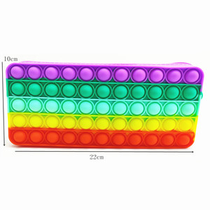<span class=keywords><strong>Grand</strong></span> étui à crayons en silicone Push Popit pour enfants Sacs à crayons de grande capacité - Product Image 2