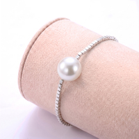 Bijoux de mode en gros personnalisés, bracelet en argent sterling 925 avec perles d'eau douce, cadeau pour fille, femme, anniversaires