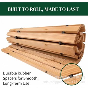 Revêtements de sol transfrontaliers en panneaux de bois pour allées de jardin, dalles transfrontalières pour passerelles de patio extérieures, antidérapants, résistants à l'usure, et - Product Image 2