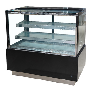 Chất Lượng Cao Thương Mại 1.2M Rộng Thép Không Gỉ Kính Hiển Thị Mát Tủ Lạnh Góc Phải Bánh Pastry Tủ Lạnh - Product Image 2