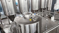 Réservoir d'eau chaude Tonsen 500L 600L à double paroi pour machine de brassage, cuve isolée à double enveloppe pour processus de brasserie