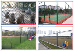 Bán buôn 8 chân màu xanh vinyl bọc batting lồng Chuỗi liên kết hàng rào phụ kiện để bán - Product Image 5