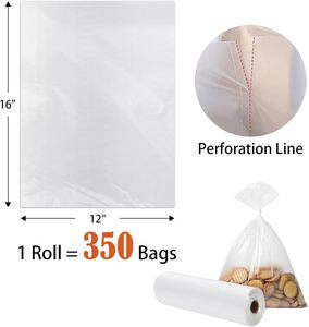 12x16 Inches Transparent LDPE Microwaveable Vacuum Bags for Food <b>Storage</b> <b>Vegetables</b> Bread Fruits-Easy Tear Continuous Roll - Product Image 4