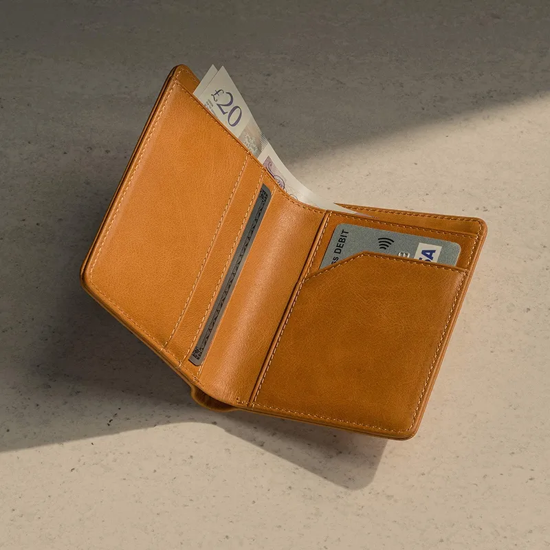 Hot Sale Fashion Custom LOGO Thin Minimalist Bifold Forever Young Mens Wallet Rfid Blocking Genuine Leather Slim Wallet purses