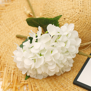 <b>Artificial</b> <b>Hydrangea</b> Single Branch Plastic Silk Flower Realistic Wedding Decoration - Product Image 2