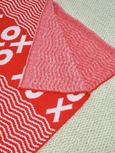 Poncho Écharpe Jacquard Rouge Crème Tendance pour Mariage d'Automne, Quotidien, Voyage – Élégant, Doux, Écologique, Motif <span class=keywords><strong>Lettres</strong></span> – Vente Flash - Product Image 4