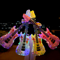 Ballons en forme de guitare lumineux à LED pour festival de musique, ballons en aluminium pour fête d'anniversaire, accessoires de décoration