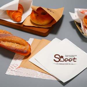 Emballages personnalisés pour sandwichs au beignet souple, sacs en papier kraft à double ouverture, résistants à la graisse, pour les collations, les beignets, les croissants - Product Image 2