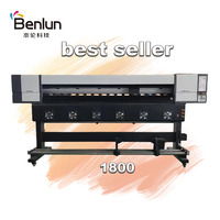 Impresora Eco Solvent 1800 de rollo a rollo de un solo cabezal para publicidad con tinta Eco Solvent, impresora de pancartas de un solo cabezal