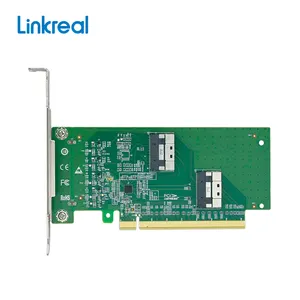 LRNV9F14 PCI एक्सप्रेस x16 करने के लिए दो बंदरगाहों SlimSAS 2 * SFF-8654 8I उठने एडाप्टर कार्ड