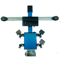 Kit complet de station de service automobile : alignement 3D des roues, pont élévateur quatre colonnes, ensemble combiné de vérins hydrauliques