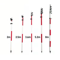 Station totale pour la mesure de poteaux prismatiques, de poteaux en carbone, de bipodes, de trépieds, support de 2 m, 3 m, 5 m, mesure GPS/RTK