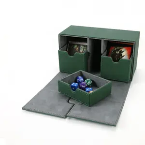 Toptan oyun seti depolama deri güverte kutusu Yugioh ticaret kart tutucu saklama kutusu özel kart güverte kutusu