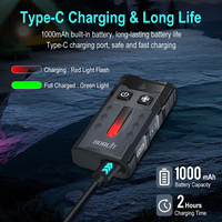 Boruit EV20 klip portabel Led Usb tahan air aluminium Mini gantungan kunci isi ulang 365nm Senter obor UV dengan Magnet