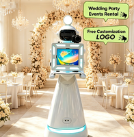 Borne photo robotisée pour événements et mariages, avec impression à distance et édition automatique, conception mobile pour service de location commerciale