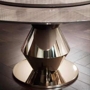 Negozio rustico <span class=keywords><strong>marrone</strong></span> <span class=keywords><strong>allungabile</strong></span> soggiorno pieghevole legno rovere rettangolo <span class=keywords><strong>tavolo</strong></span> da pranzo centro metallo legno tavoli in legno - Product Image 3