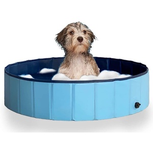 Grande piscine gonflable pliable pour chien, bain de toilettage extérieur pour animaux de compagnie - Product Image 1