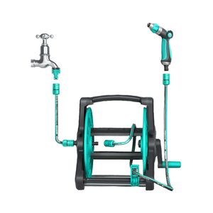 2025 Mới Chuyên Nghiệp Vườn Nguồn Cung Cấp Xách Tay Treo Tường Hose Reel Hose Lưu Trữ Hose Reel Vườn Với Giỏ Hàng Súng Phun Và Ống - Product Image 2