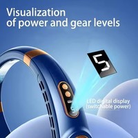 Ventilateur de cou mains libres économique pour camping-car, extérieur, alimenté par batterie USB, refroidisseur d'air en plastique