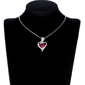 Collana con ciondolo a forma di cuore di rosa per donna, elegante catena per clavicola, gioiello alla moda, idea regalo - Product Image 3