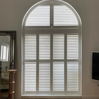 Persianas de Madera Modernas Personalizadas para Ventanas Arqueadas con Protección Solar y de Privacidad