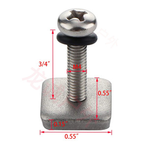 Tornillo para aleta de surf LCO-SPORT M4 M5, cabeza Phillips, acero inoxidable 316, perno para timón trasero - Product Image 2
