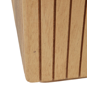 Tavolino quadrato con bordi scanalati, tavolino in legno per piccoli spazi, mobile d'accento per camera da letto - Product Image 5
