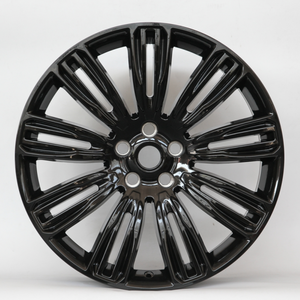 YL 21 22 pouces noir 5X108 5X120 jantes en alliage noir brillant roues de voiture de tourisme pour jantes de voiture <span class=keywords><strong>Range</strong></span> <span class=keywords><strong>Rover</strong></span> <span class=keywords><strong>Evoque</strong></span> - Product Image 2