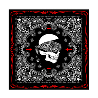 Écharpe carrée en polyester 100% personnalisée, streetwear tendance, bandana