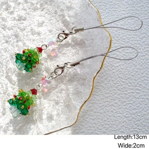 2026 New DIY Christmas Tree Mobile Phone Hanging Ornaments Lanyard Beaded Anti-Lost <b>Camera</b> Rope Keychain <b>Bag</b> Pendant Earrings - Product Image 2