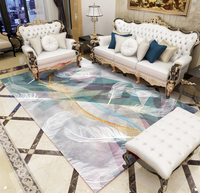 Tapis modernes à poils ras, tissés à la machine, réversibles et antidérapants pour salon et chambre à coucher