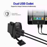 Chargeur de voiture double USB 3.1A Quick Charge 12-24V étanche avec LED pour camion bateau RV Marine