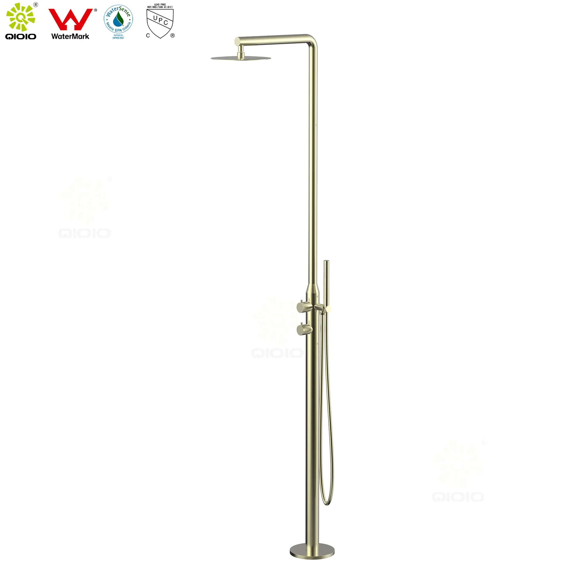 316L stainless steel Freestanding outdoor pool shower swimming pool beach courtyard inox shower mixer