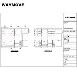 WAYMOVE 模块化厨房橱柜，带亚克力水槽、人造大理石台面 - 图形设计解决方案，含水龙头和铰链 - Product Image 6