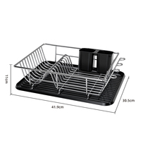 Porte-vaisselle multifonction réglable en acier inoxydable avec revêtement en poudre avec rangement pour armoires de cuisine