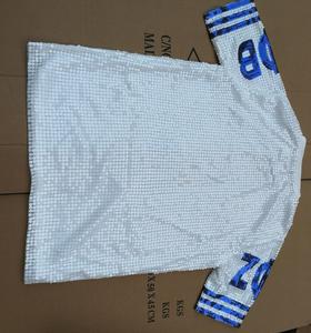 时尚希腊闪亮嘻哈联谊会珠光蓝色运动衫泽塔披贝塔顶级亮片t恤外套泽塔亮片运动衫 - Product Image 3