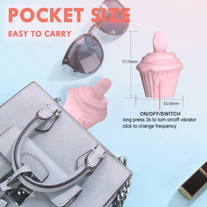 아이스크림 모양 포켓 텅 진동기 여성용 충전식 G스팟 클리토리스 자극기 실리콘 섹스토이 마사지기 - Product Image 5