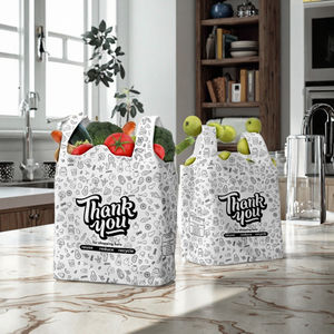 Venta al por mayor de fábrica, logotipo personalizado impreso, tela no tejida, PP reciclado, bolsa de compras, correa de hombro con mango, reutilizable, ecológico - Product Image 1