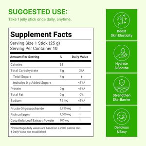 Gelée de Garcinia Cambogia à soutien cutané avancé, aux graines de Chia et <span class=keywords><strong>au</strong></span> Collagène, en bâtonnets, directement de l'usine, Coleology Cutting Jelly, 10 jours - Product Image 5