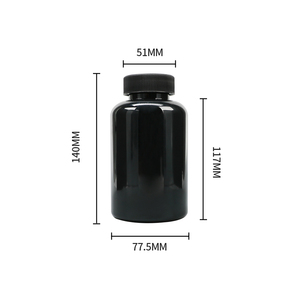 500ml <b>Plastic</b> Black Non-Spill Liquid Pill Container Empty Bottle with Screen Printed With Child Resistant <b>Cap</b> - Product Image 5
