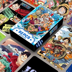 92PCS/CAJA, Detective de Dibujos Animados, One Piece, Luffy, 60PCS Tarjetas <span class=keywords><strong>Lomo</strong></span>, 32PCS Pegatinas, Accesorios de Cosplay, Tarjetas de Anime de Papel - Product Image 5