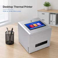 Imprimante jet d'encre semi-automatique de bureau avec écran tactile pour codes QR et codes-barres pour l'impression de dates de lots sur emballages cartonnés