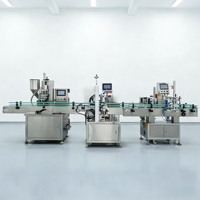Machine de remplissage automatique pour flacons, bouteilles, pots de miel, mayonnaise, crème, confiture, boissons gazeuses, cosmétiques, avec fonction de bouchage et d'étiquetage