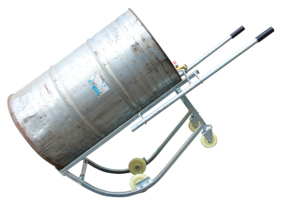 Carrello per il trasporto di fusti e fusti in acciaio da 55 galloni con maniglia di carico - Product Image 3