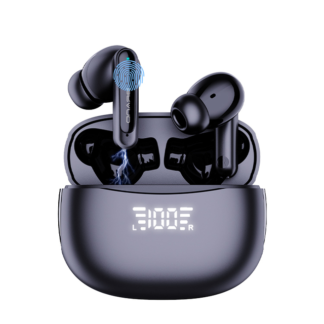 High Quality JL Chipset LED Battery Dual MIC ENC for 5.3 HIFI Sound Black Music Call A8 Sport In-ear Wireless Earphones
