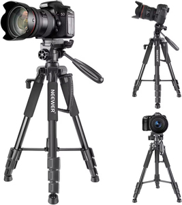 Neewer Trípode de cámara de aluminio portátil de 56 pulgadas con cabeza panorámica giratoria de 3 vías, bolsa para cámara <span class=keywords><strong>DSLR</strong></span>, videocámara DV - Product Image 6