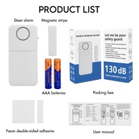 Alarma Antirrobo Inalámbrica para Puertas y Ventanas de Casa, Sensor de Alarma de 130dB para Ventanas y Puertas