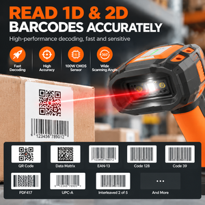 Lecteur de codes-barres 2D industriel USB avec stockage 500K et détection automatique pour le commerce de détail, les points de vente et l'inventaire d'entrepôt - En stock - Product Image 4